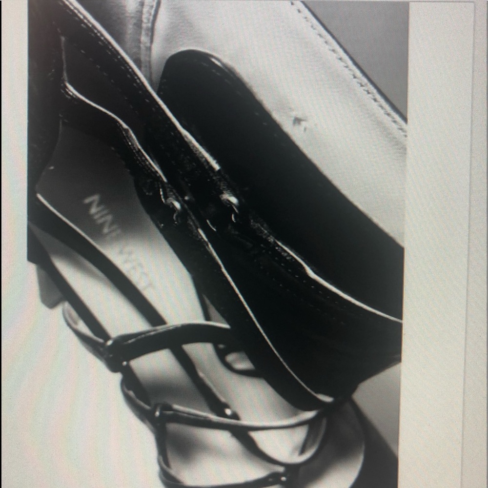 Nine West strappy booties stilettos black leather - Picture 4 of 8